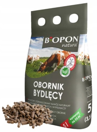 Obornik bydlęcy granulowany 5L Naturalny nawóz uniwersalny