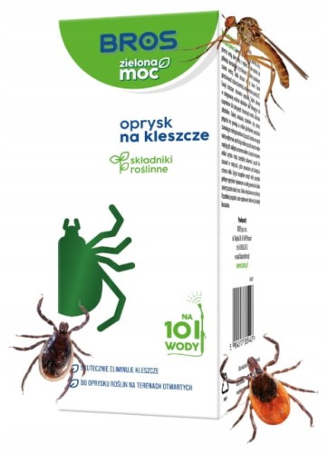 BROS Oprysk na kleszcze zielona moc 120ml Preparat do rozrobienia