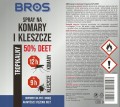 BROS Spray na komary i kleszcze tropikalny 90ml Skuteczny aerozol