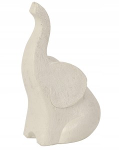 Figurka dekoracyjna słoń z uniesioną trąbą ozdobna tworzywo sztuczne 17cm 