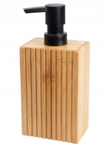 Dozownik do mydła bambusowy ręczny łazienkowy elegancki 280ml