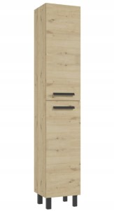 Słupek łazienkowy stojący 185x35cm Dąb artisan cichy domyk Bonita