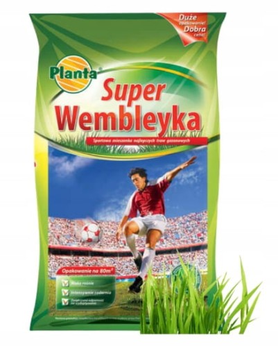 Trawa sportowa Super Wembleyka 2 kg Odporna mieszanka na 80 m²