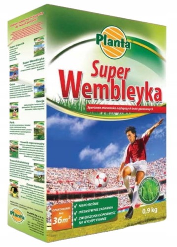 Trawa sportowa Super Wembleyka 0,9 kg Gęsta, odporna murawa na 36 m²