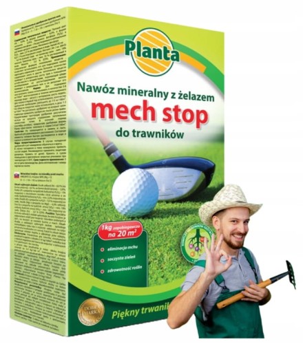 Nawóz mineralny do trawników 1kg Zwalcza mech i wzmacnia trawę