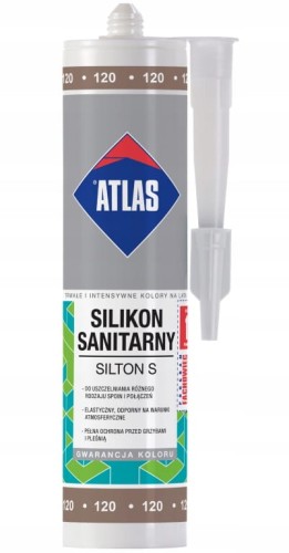 Atlas silikon elastyczny sanitarny 280 ml toffi S120