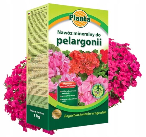 Nawóz do pelargonii mineralny 1kg Intensywne kwitnienie i zdrowe rośliny