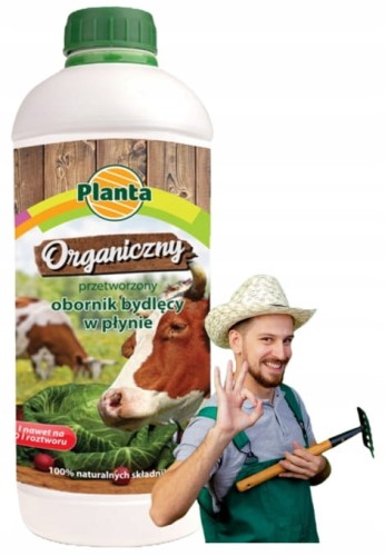 Obornik bydlęcy w płynie 1L Naturalny nawóz do roślin ogrodowych i domowych