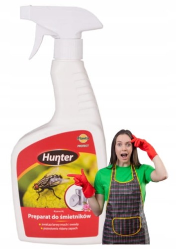 Hunter Preparat do zwalczania much larw pająków do śmietników 500ml