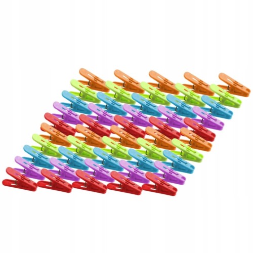 Klamerki spinacze do prania ubrań bielizny kolorowe 50szt zestaw