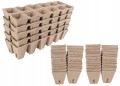 Zestaw 48 kwadratowych doniczek do rozsad 6cm + 5 paletek