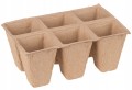 Zestaw 4 paletek doniczek do rozsady 12x8x5 biodegradowalne 100% naturalne