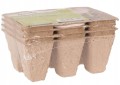 Zestaw 4 paletek doniczek do rozsady 12x8x5 biodegradowalne 100% naturalne
