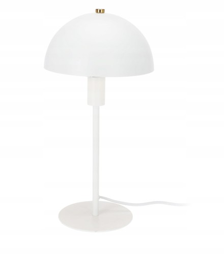 Lampka biurkowa stołowa biała metalowa 18x36cm grzybek minimalistyczna