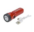 Latarka podręczna mała ładowana LED kieszonkowa czerwona