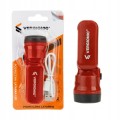 Latarka podręczna mała ładowana LED kieszonkowa czerwona