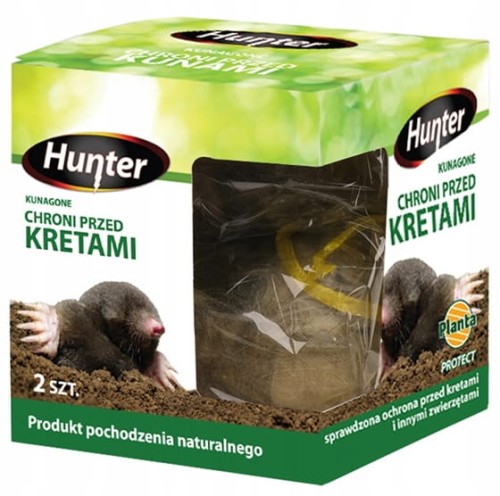 Hunter Odstraszacz na krety 2 sztuki Naturalna ochrona przed kretami