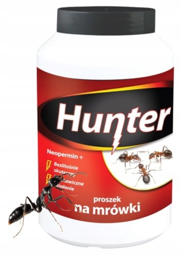 Hunter Proszek na mrówki 100g Skuteczna walka z mrówkami, karaluchami i muchami