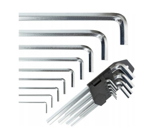 Zestaw kluczy imbusowych 9 elementów imbusy 1,5-10 mm