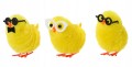 Zestaw 3 kurczaków wielkanocnych 3x4cm Żółte w okularach