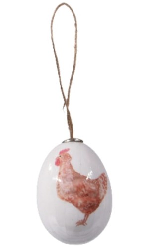 Pisanka piankowa na sznureczku 4x6cm Błyszczące malowane jajko