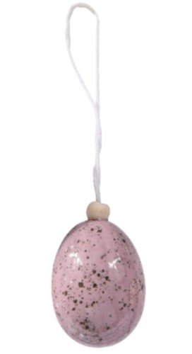 Pisanka piankowa na sznureczku 4x6cm Błyszczące malowane jajko