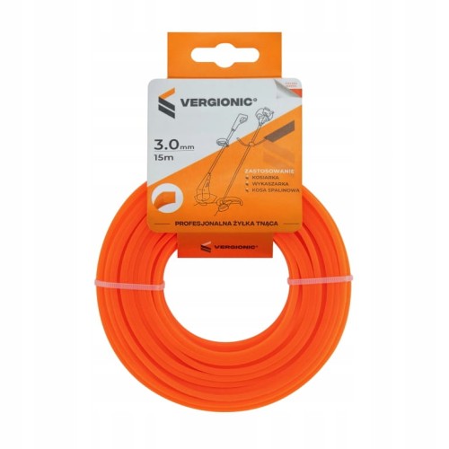 Żyłka tnąca 3mm x 15m kwadratowa do wykaszarki wytrzymała