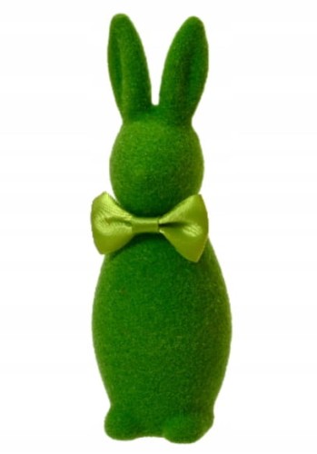 Wielkanocny króliczek z pianki 5x5x16cm Figurka z flokowanym wykończeniem