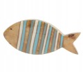 Drewniana dekoracja w kształcie ryby 19,5x2,5x9cm Ozdoba