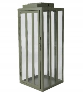 Latarnia metalowa dekoracyjna 18x18x45cm Elegancki lampion
