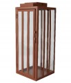 Latarnia metalowa dekoracyjna 18x18x45cm Elegancki lampion