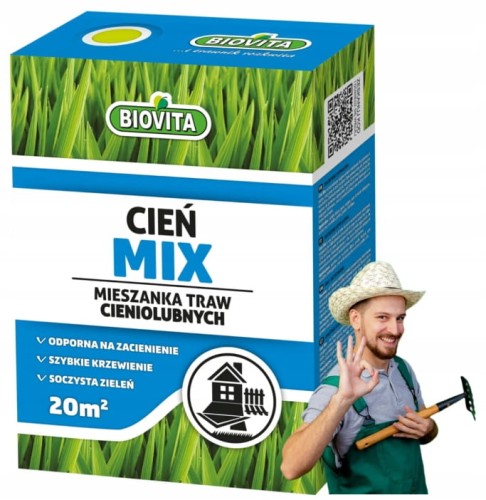 Mieszanka traw Cieńmix 0,5kg Trawnik do miejsc zacienionych odporny na cień