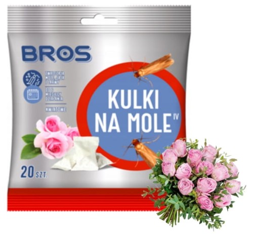 Bros Kulki na Mole kwiatowe 20szt Skuteczna ochrona przed molami