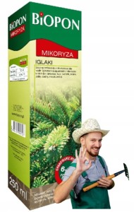 Biopon Mikoryza do Iglaków 250ml Szczepionka Ekto-Mikoryzowa dla roślin iglastych