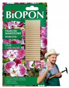 Biopon Pałeczki Nawozowe do Storczyków 12szt Wieloskładnikowy Nawóz w Pałeczkach