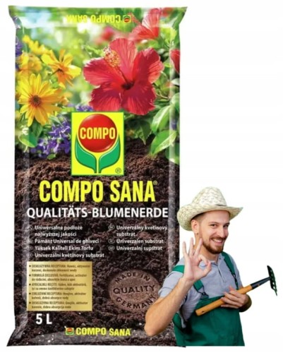 Podłoże uniwersalne do roślin 5l - mieszanka torfu perlitu i dolomitu