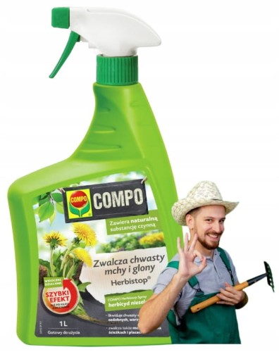 Spray zwalczający chwasty, mchy i glony 1L Gotowy do użycia