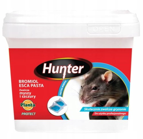 Hunter Trutka na myszy i szczury Pasta 1kg Skuteczna i szybka eliminacja gryzoni