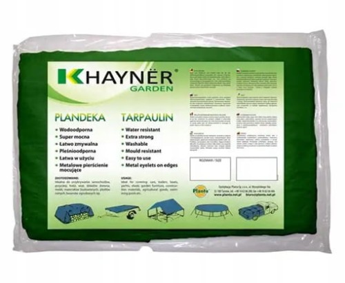 Plandeka okryciowa zielona 5x8m wytrzymała i wodoodporna