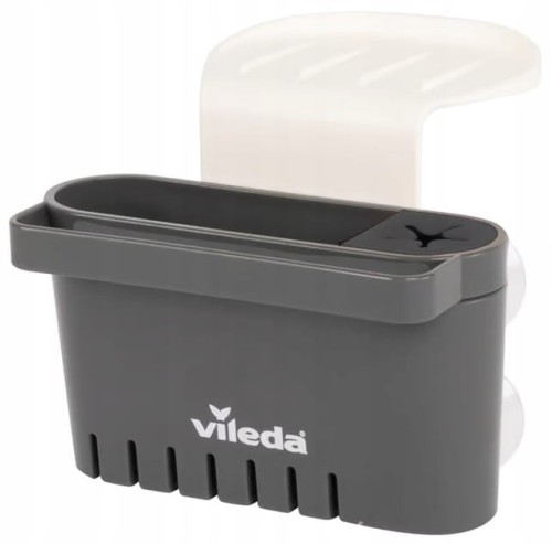 Organizer regulowany na zlew 15,5x15,5x17,5cm Szary na szczotki i gąbki