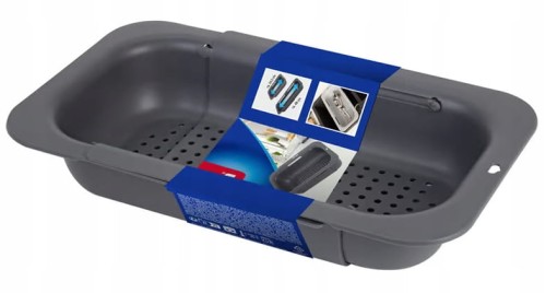Rozsuwany ociekacz na zlewozmywak 47,8x19,6x6,5cm Plastikowy szary