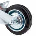 Koło obrotowe do wózka 3" 360' z płytką montażową i gumowym kołem
