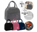 Torba termiczna na lunch box śniadaniowa z uchwytami 23x20x11 cm mix 1szt