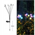 Lampa solarna ogrodowa z kolorowymi kulkami LED 6 punktów światła 70cm