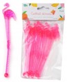 Zestaw 12 kolorowych dekoracji do koktajli 24cm Plastikowe