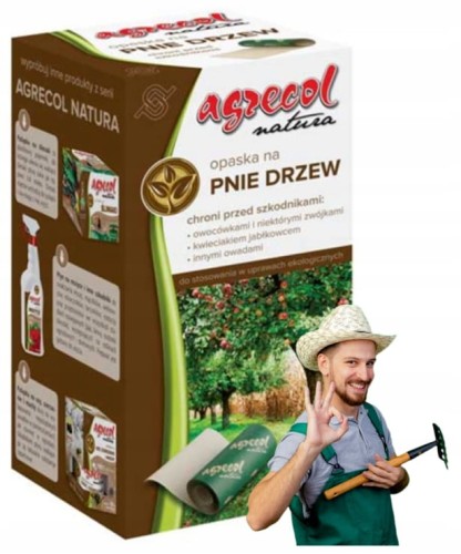 Opaska na pnie drzew 2,5m Naturalny sposób na wyłapywanie szkodników