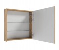 Szafka łazienkowa z lustrem wisząca funkcjonalna 60x60 cm dąb craft Solidna