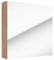 Szafka łazienkowa z lustrem wisząca funkcjonalna 60x60 cm dąb craft Solidna