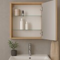 Szafka łazenkowa z lustrem 60x50x15cm wisząca wąska dąb craft
