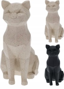 Figurka dekoracyjna kot 13x10x20cm Nowoczesny design geometryczny styl